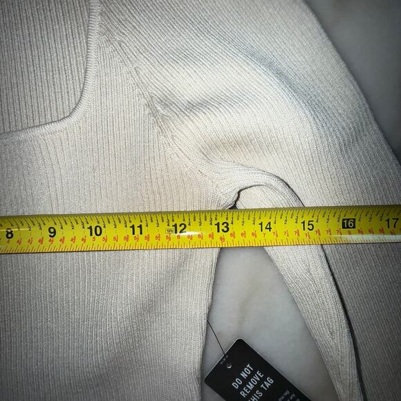 NWT Express Ribbed Square Neck Polplin Mini Dress size M - Picture 7 of 10